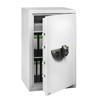 BURG-WÄCHTER Sicherheitsschrank WS Office-Line 804 E FP Innenmaße: 49,8 x 94,6 x 37 cm (B x H x T) 108,5mm Elektroschloss, Fingerabdruck Stahl hellgrau