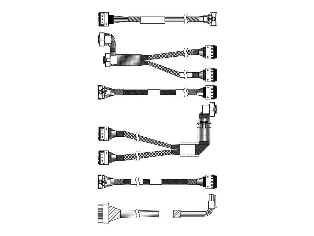 Lenovo - Speicherkabelkit - für 2,5" Chassis-Front BP1 NVMe - für ThinkSystem SR650 V3