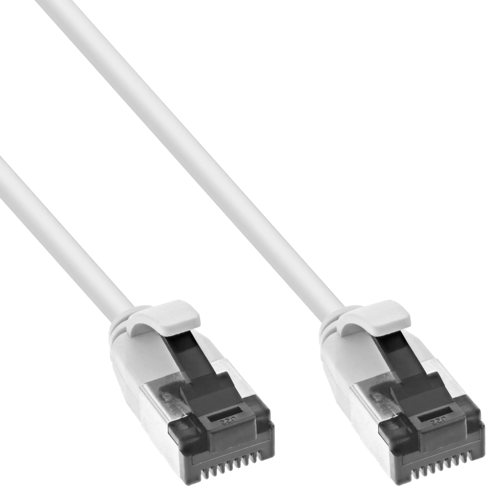 InLine Patch cable slim U/FTP Cat.8.1 TPE white 1m - Kabel - Netzwerk