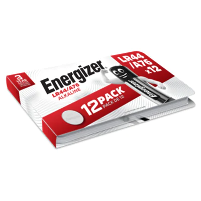 Energizer® Knopfzelle Alkaline A76/LR44 1,5V 12 St./Pack.