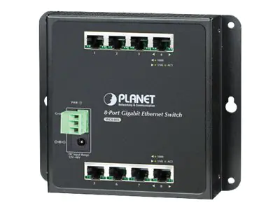 PLANET WGS-803 - Switch - unmanaged + 8 x 10/100/1000 - an DIN-Schiene montierbar, wandmontierbar - Gleichstrom