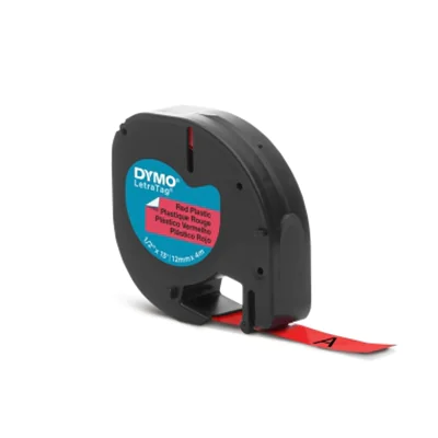 DYMO Schriftbandkassette LetraTag S0721630 12mmx4m sw auf rt