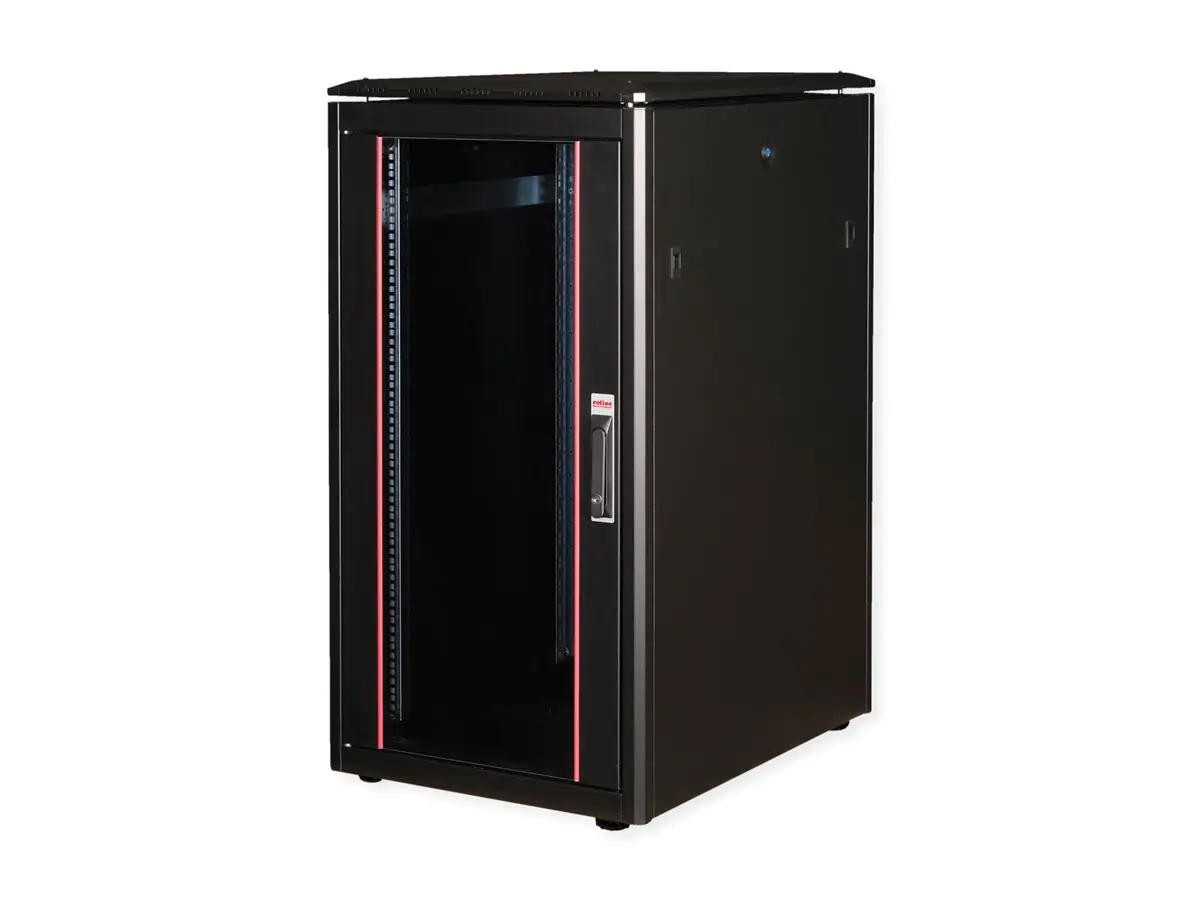 ROLINE Pro - Schrank Netzwerkschrank - mit Glastür, 600 x 800 mm (B x T) 26.21.0219