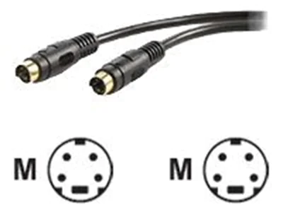 Secomp VALUE - Videokabel - S-Video - 4-poliger mini-DIN männlich zu 4-poliger mini-DIN männlich - 3 m - abgeschirmt - Schwarz