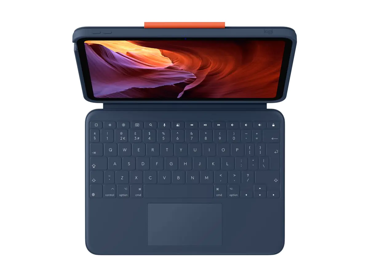 Logitech Rugged Combo 4 Touch - Tastatur und Foliohülle - mit Trackpad - Apple Smart connector