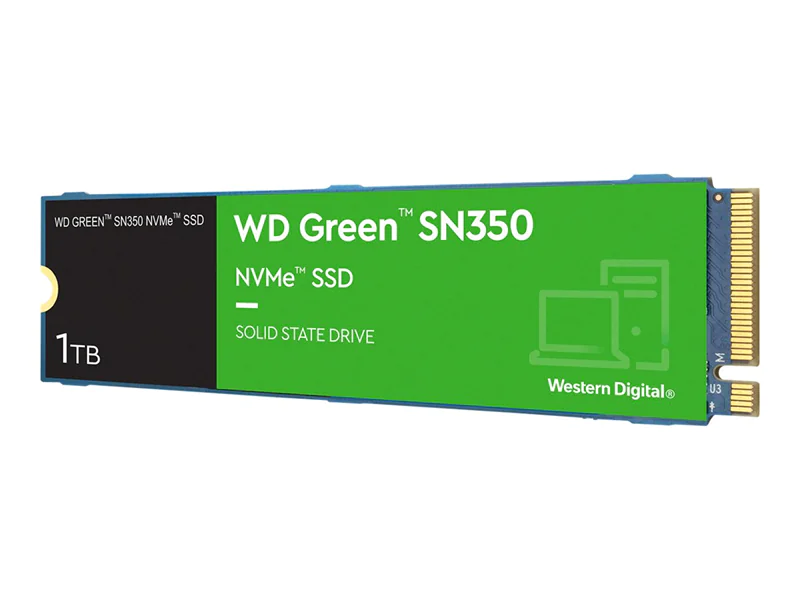 WD Green SN350 NVMe SSD WDS100T3G0C - SSD - 1 TB - intern - M.2 2280 - PCIe 3.0 x4 (NVMe)