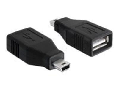 Delock USB adapter - USB-Adapter - USB (W) zu mini-USB Typ B (M) - USB 2.0 - Schwarz