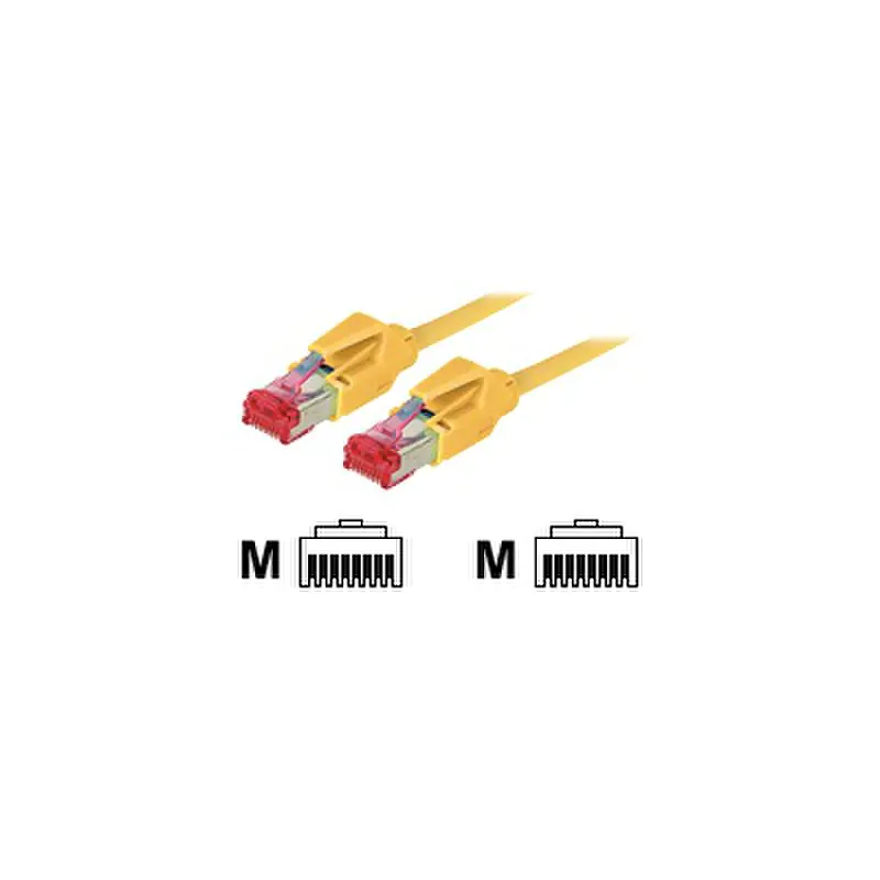 exertis Connect - Patch-Kabel - RJ-45 (M) zu RJ-45 (M) - 50 cm - SFTP - CAT 6 - halogenfrei - Gelb