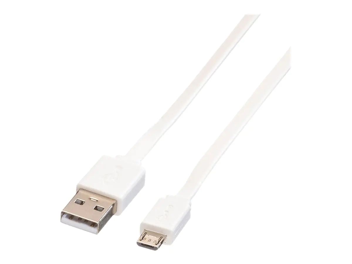 Roline - USB-Kabel - USB (M) zu Micro-USB Typ B (M) - USB 2.0 - 1 m - weiß