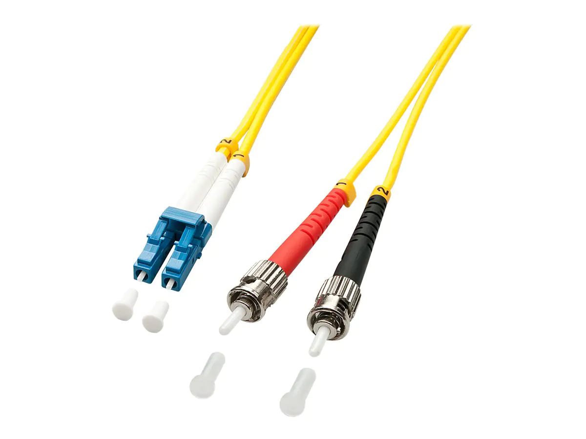 Lindy - Patch-Kabel - ST Einzelmodus (M) zu LC Single-Modus (M) - 3 m - Glasfaser - Duplex - 9/125 Mikrometer - OS2 - halogenfrei