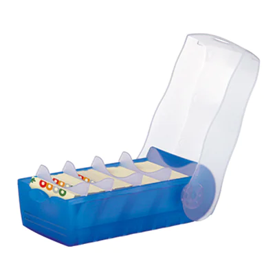 HAN Karteikasten CROCO 998-643 DIN A8 PP blau transluzent