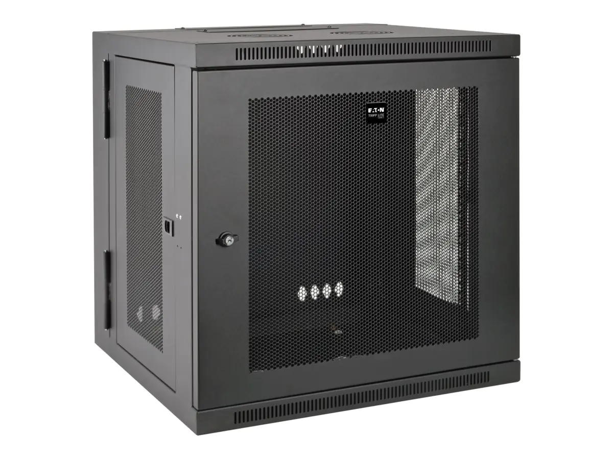 Tripp Eaton Tripp Lite Series 12U Wall Mount Rack Enclosure Server Cabinet Hinged Doors/Sides - Schrank Netzwerkschrank - geeignet für Wandmontage - Schwarz - 12U - 48.3 cm (19") SRW12US