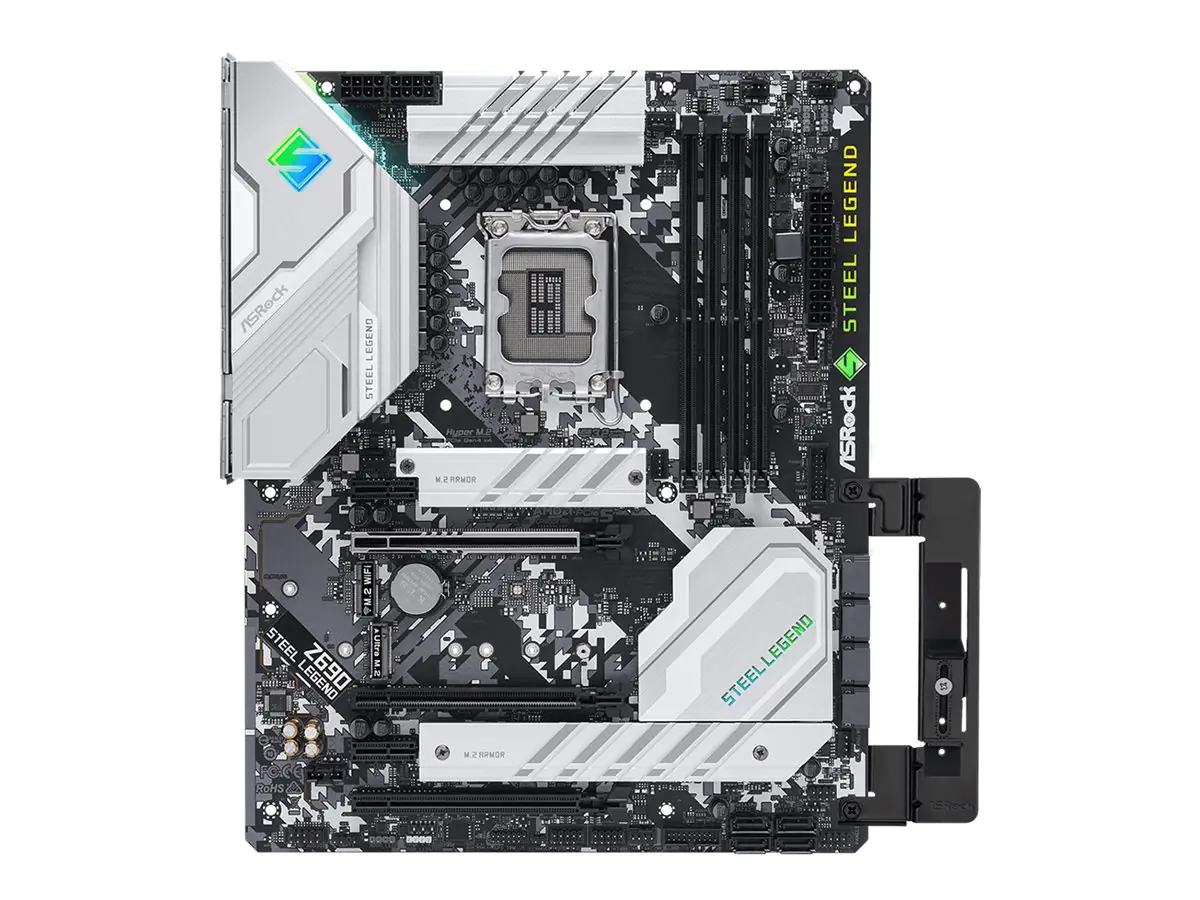 ASRock Z690 Steel Legend - Motherboard - ATX - LGA1700-Sockel - Z690 Chipsatz - USB-C Gen2, USB 3.2 Gen 1, USB 3.2 Gen 2, USB-C Gen 2x2 - 2.5 Gigabit LAN - Onboard-Grafik (CPU erforderlich) - HD Audio (8-Kanal)