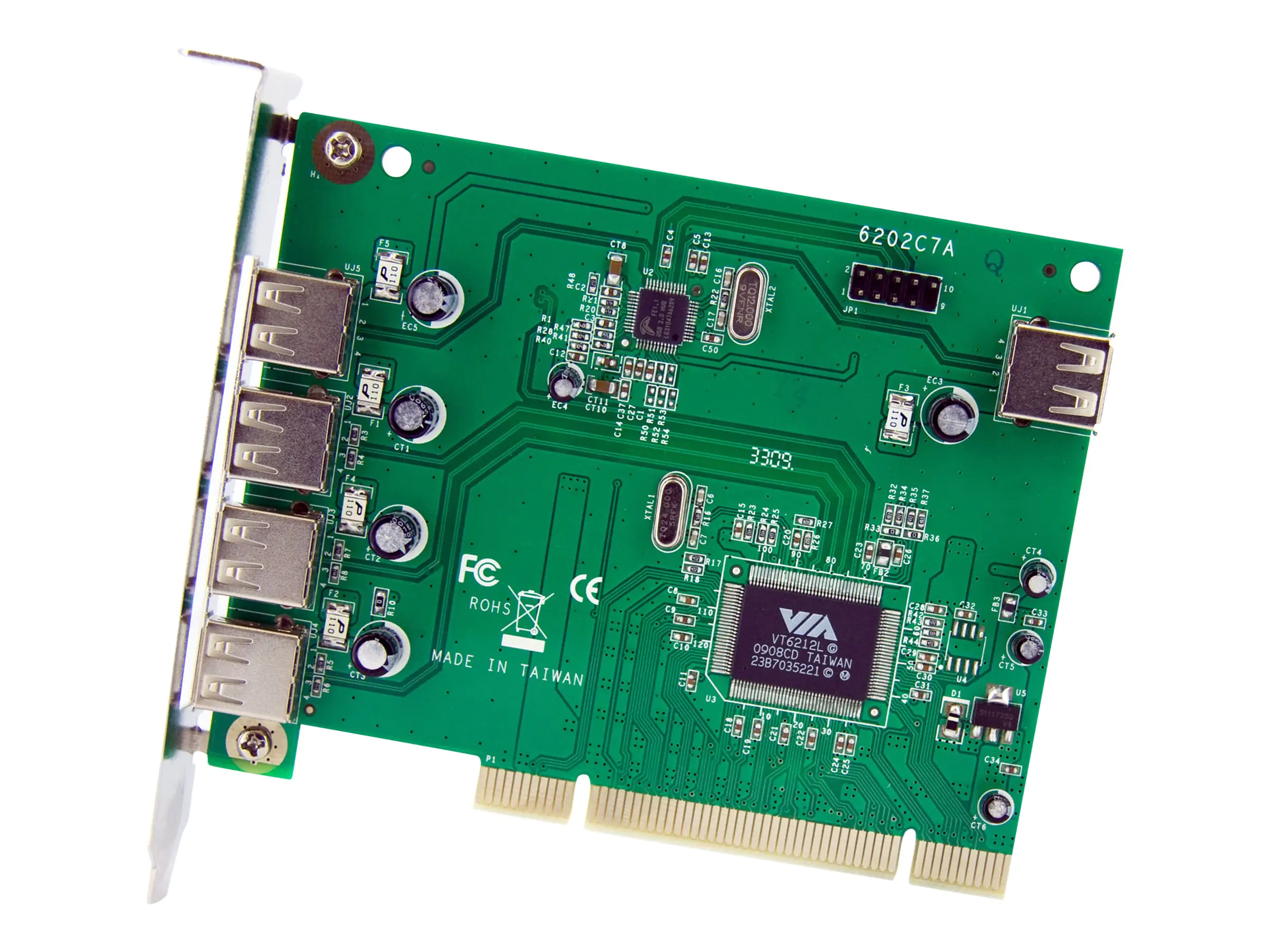 StarTech 7 Port USB 2.0 PCI Schnittstellenkarte - USB Controller Adapter Karte - USB-Adapter - PCI - USB, USB 2.0 - 7 Anschlüsse