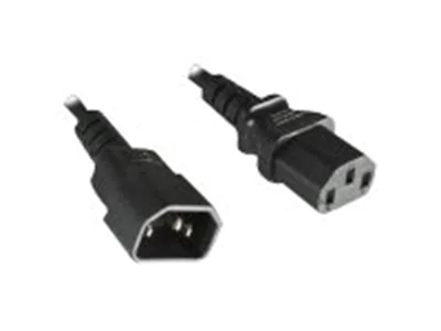 Helos - Spannungsversorgungs-Verlängerungskabel - power IEC 60320 C13 zu IEC 60320 C14 - 250 V - 10 A - 3 m - Schwarz