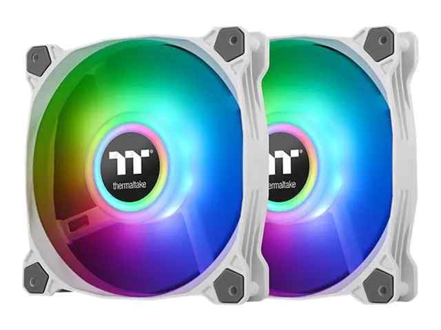 Thermaltake Pure Duo 12 ARGB Sync Radiator Fan Gehäuselüfter - Packung mit 2 - CL-F097-PL12SW-A