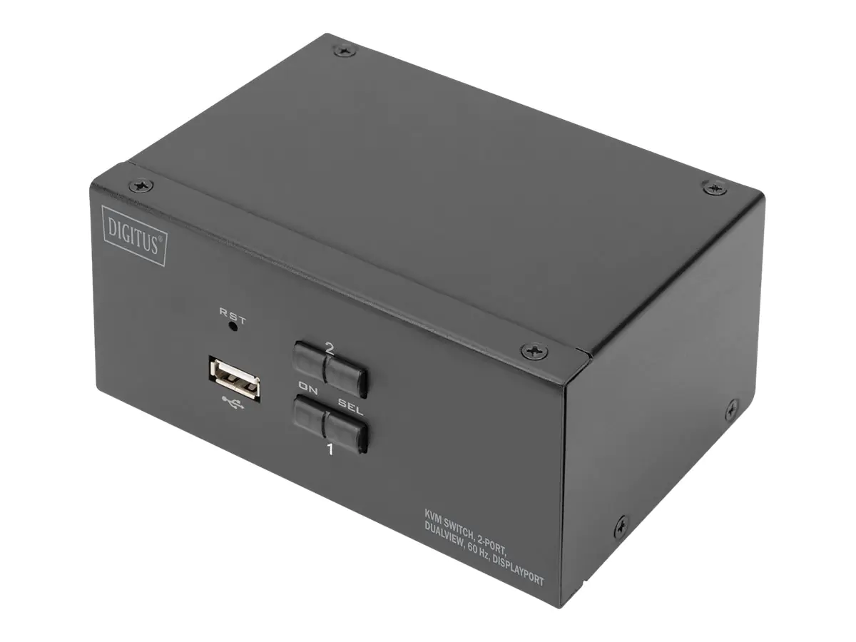 DIGITUS DS-12862 - KVM-/Audio-/USB-Switch - 2 x KVM port(s) - 1 lokaler Benutzer - Desktop