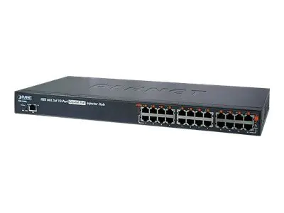 PLANET POE-1200G - Power Injector (Rack - einbaufähig) - Wechselstrom 100-240 V - 190 Watt - Ethernet 10/100 - Ausgangsanschlüsse: 12 - 1U - 48.3 cm (19")