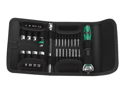 Wera Kraftform Kompakt Zyklop Speed - Knarrenschraubendreher mit Bit-Satz - 26 Stücke - in Tasche