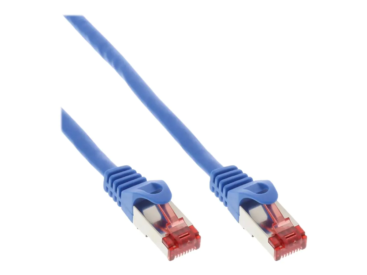 InLine - Patch-Kabel - RJ-45 (M) zu RJ-45 (M) - 3 m - SSTP-Kabel - CAT 6 - geformt - Blau