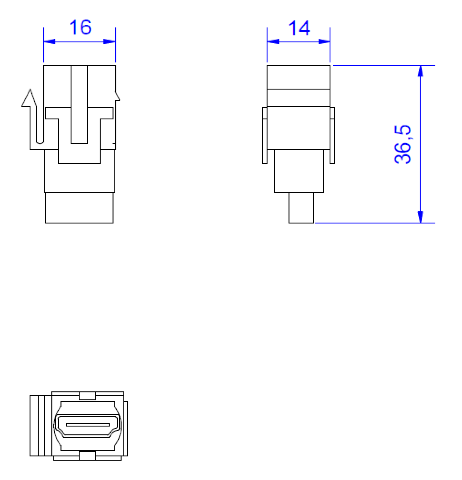 Bachmann HDMI 2.0 Keystone918.0411Modul Buchse/Buchse weiss