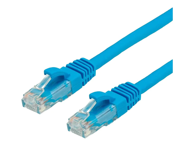 VALUE - Patch-Kabel - RJ-45 (M) bis RJ-45 (M) - 1 m - UTP - CAT 6a - geformt, ohne Haken - Blau, RAL 5019