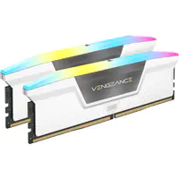 CORSAIR Vengeance RGB - DDR5 - Kit - 32 GB: 2 x 16 GB - DIMM 288-PIN - 6000 MHz / PC5-48000 - CL30 - 1.4 V - ungepuffert - on-die ECC - weiß