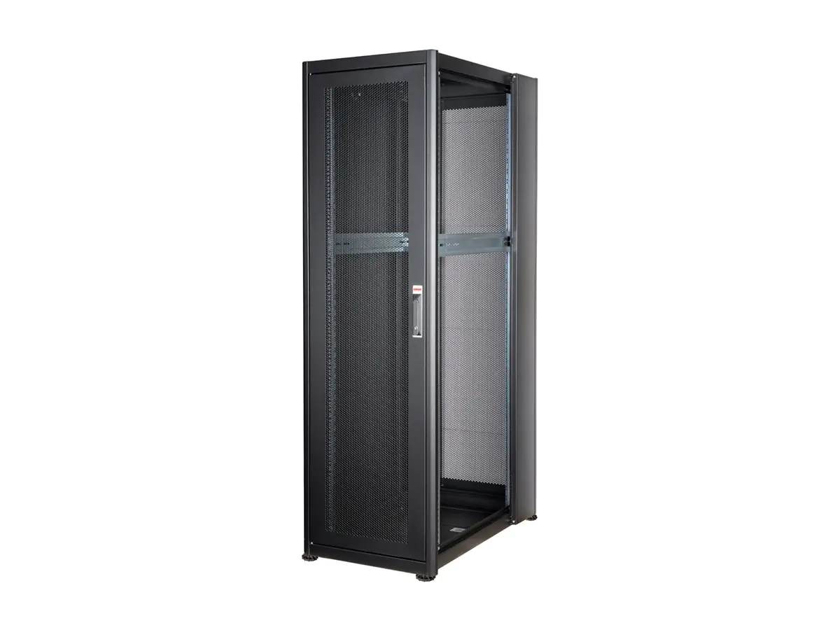 ROLINE Basic - Schrank Netzwerkschrank - Glas Tür, 600x1000 WxD - RAL 9005, Jet Black - 42HE - 48.3 cm (19") 26.21.0209