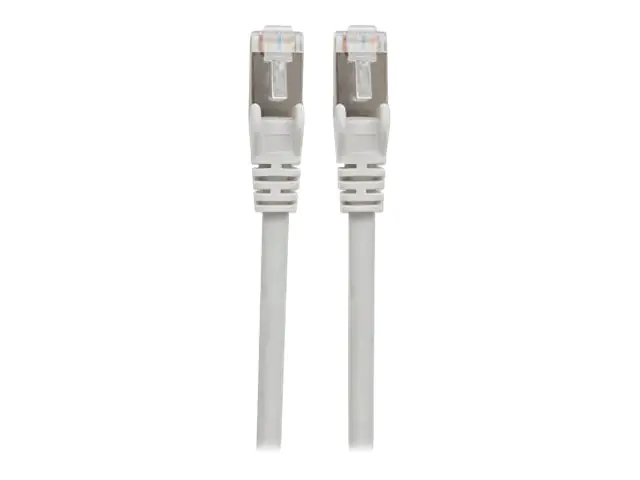 Intellinet Network Patch Cable, Cat6A, 5m, Grey, Copper, S/FTP, LSOH / LSZH, PVC, RJ45, Gold Plated Contacts, Snagless, Booted, Polybag - Patch-Kabel - RJ-45 (M) bis RJ-45 (M) - 5 m - SFTP - CAT 6a - IEEE 802.3af - halogenfrei, geformt, ohne Haken, versei