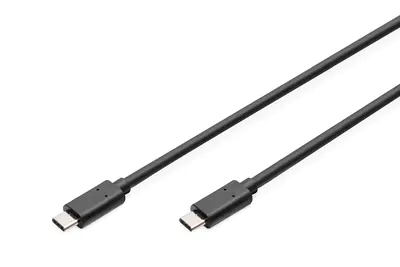 ASSMANN - USB-Kabel - 24 pin USB-C (M) zu 24 pin USB-C (M) - USB 2.0 - 1 m - geformt - Schwarz
