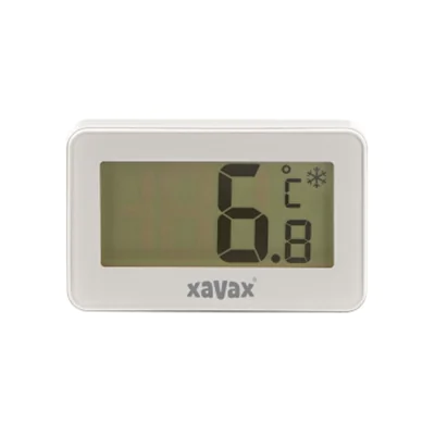 Xavax Hausgerätethermometer Kühlschrank, Gefrierschrank 6,7 x 4,3 x 2,5 cm (B x H x T) Batterie CR2032 1 Batterie Batterien im Lieferumfang enthalten Kunststoff weiß