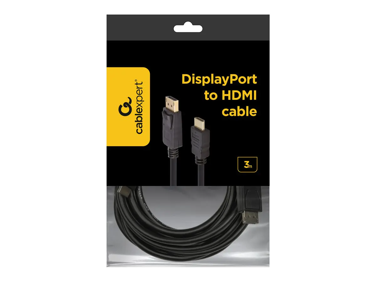 Gembird Cablexpert CC-DP-HDMI-3M - Adapterkabel - DisplayPort männlich zu HDMI männlich