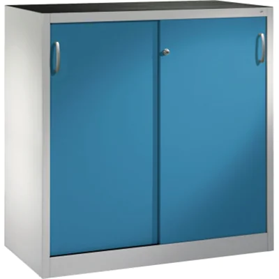 C+P Schwerlastschrank 2057092S10013 Schiebetür 1200x1200x500mm lgr/lbl