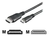 TECHly - HDMI-Kabel - HDMI männlich zu mini HDMI männlich - 2.5 m - Schwarz