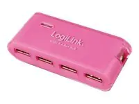 Logilink USB 2.0 Hub 4-Port mit Netzteil - Hub - 4 Anschlüsse UA0087