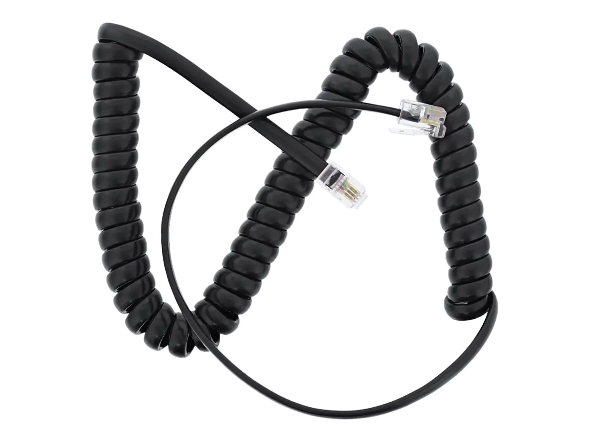 InLine Handset spiral - Telefonkabel - RJ-10 (M) zu RJ-10 (M) - 2 m - Schwarz