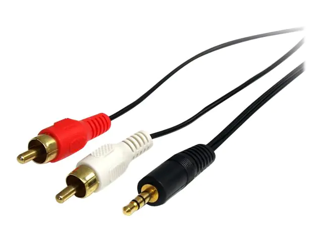 StarTech.com Audiokabel Mini-Phone Stereo 3.5 mm (M) RCA-Phono x 2 (M) 92 cm - Schwarz - MU3MMRCA