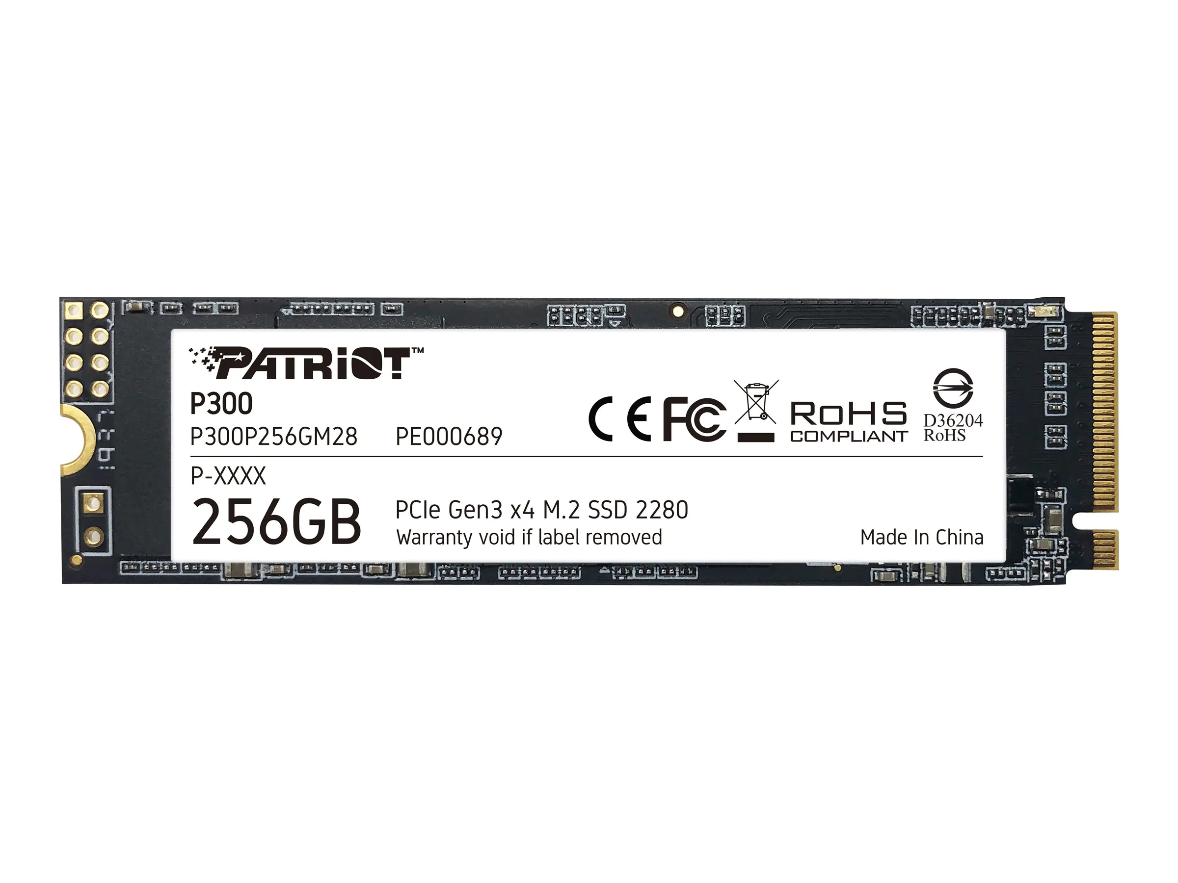 Patriot P300 - SSD - 256 GB - intern - M.2 2280 - PCIe 3.0 x4 (NVMe)
