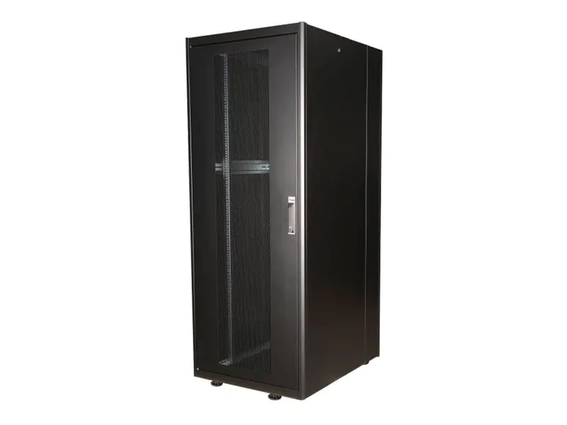 Equip Basic Flex Line - Schrank Netzwerkschrank - 800x1000 mm, mit perforierter Stahltür, abnehmbare und abschließbare Paneele, montiert - freistehend - Schwarz, RAL 9005 - 42HE - 48.3 cm (19") EBF-42-8010-B-CCAA