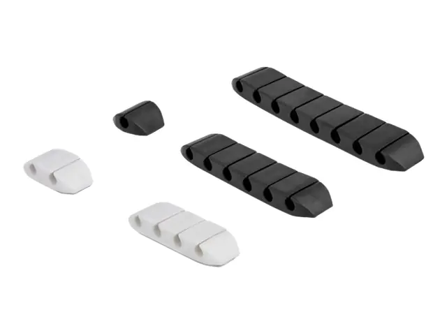 Delock Kabelhalter-Kit - Tisch montierbar, Oberfläche montierbar, geeignet für Wandmontage