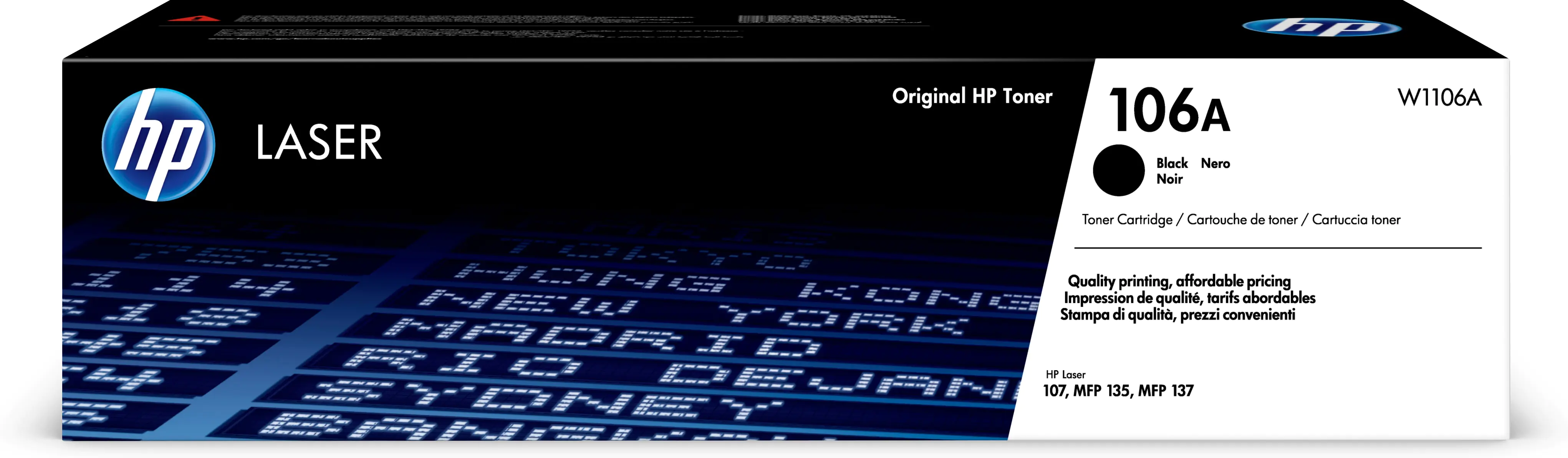 HP 106A - Schwarz - Original - Tonerpatrone (W1106A) - für Laser 107, MFP 135, MFP 137