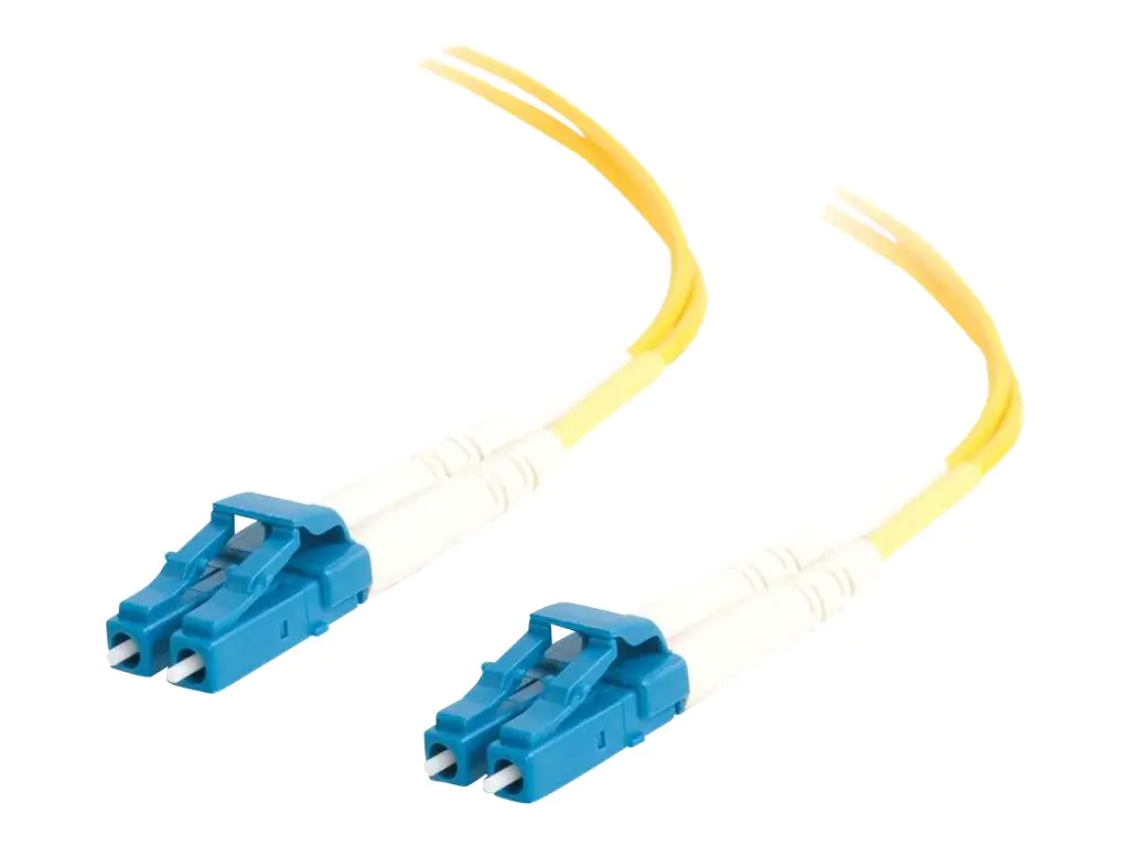 C2G LC-LC 9/125 OS1 Duplex Singlemode PVC Fiber Optic Cable (LSZH) - Patch-Kabel - LC Single-Modus (M) zu LC Single-Modus (M) - 10 m - Glasfaser - Duplex - 9/125 Mikrometer - OS1 - halogenfrei - Gelb