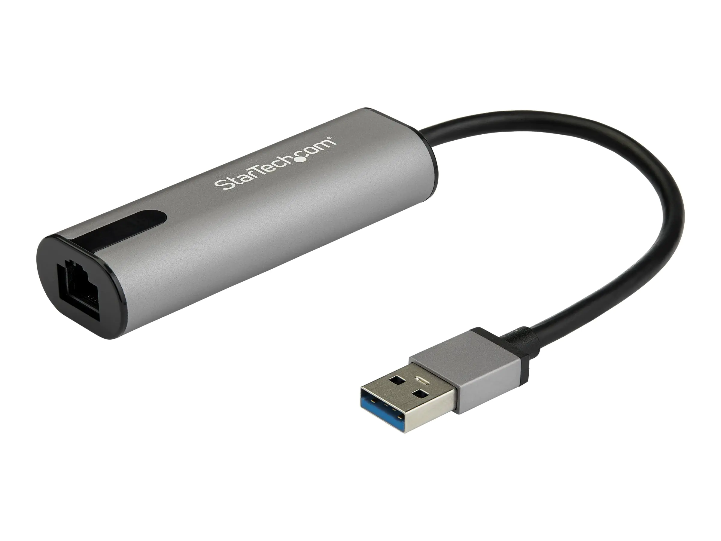 StarTech US2GA30 USB LAN Adapter (USB-A auf Gigabit Network / RJ45 Adapter, 2.5 GBASE-T) - Netzwerkadapter - USB 3.0 - 10M/100M/1G/2,5 Gigabit Ethernet x 1 - Schwarz, Space-grau