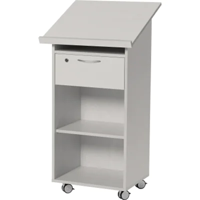 Stehpult Laudatus 600x1.200x525mm Schub lichtgrau