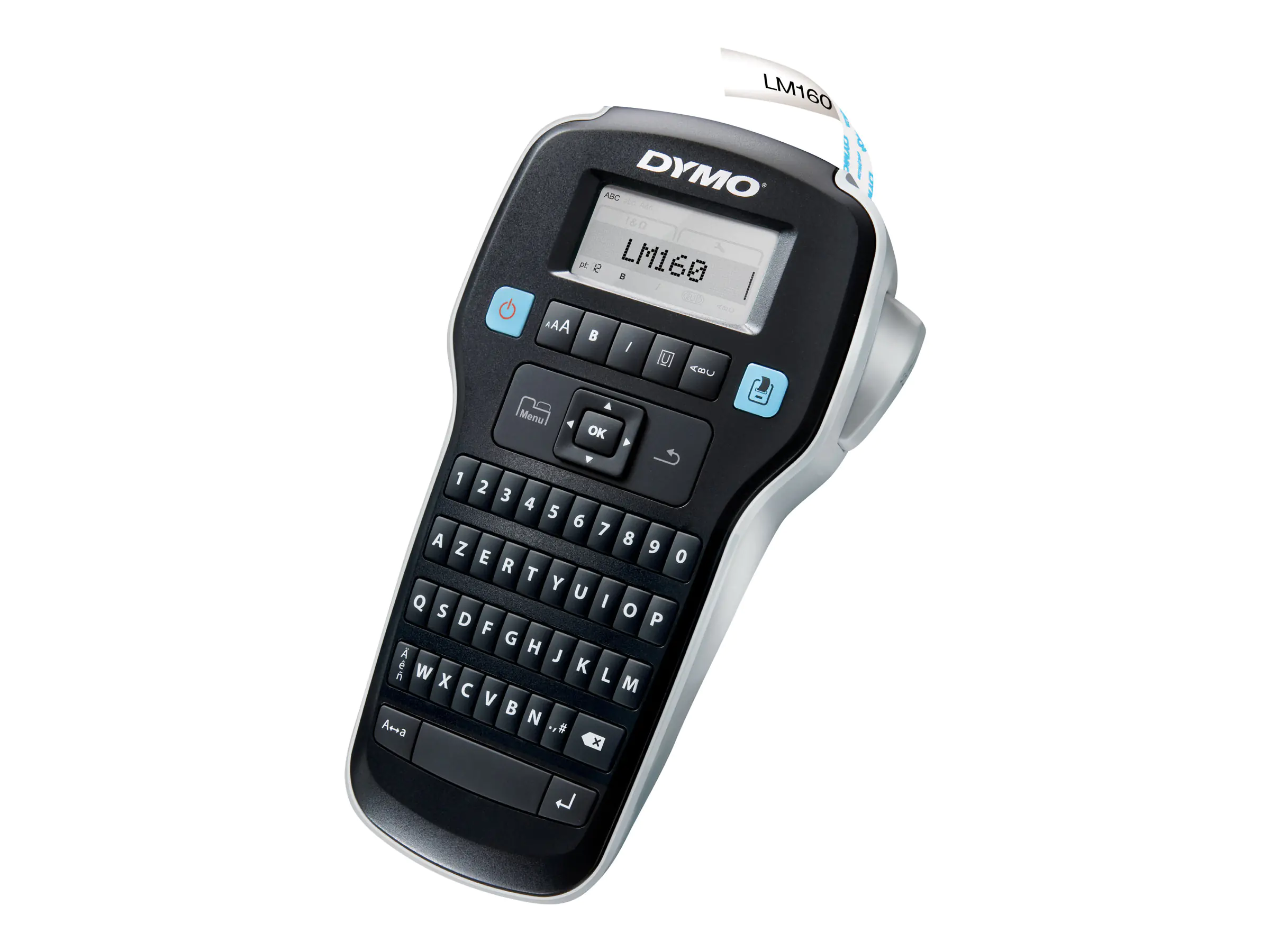 DYMO LabelMANAGER 160 - Beschriftungsgerät - s/w - Rolle (1,3 cm) - 2-zeiliger Druck
