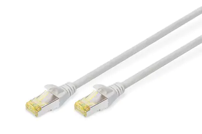 Digitus - Patch-Kabel - RJ-45 (M) zu RJ-45 (M) - 20 m - S/FTP - CAT 6a - geschirmt, halogenfrei, ohne Haken - Grau