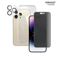 PanzerGlass - 3-in-1 Sichtschutzpaket - Schutzhülle für Mobiltelefon - Thermoplastisches Polyurethan (TPU) - für Apple iPhone 14 Pro Max