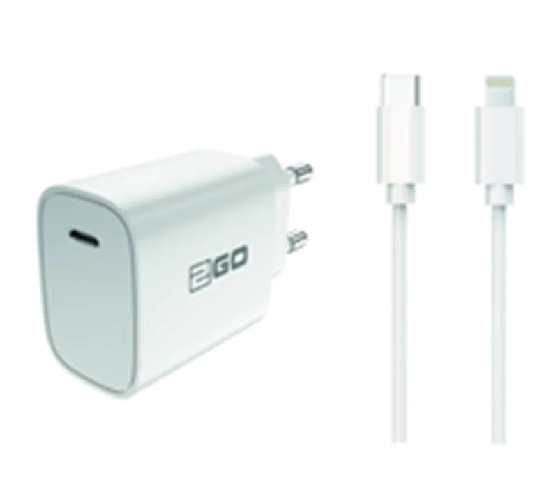 2GO Ladegerät 20W 1-Port 1x USB-C inkl. Lightning Kabel ws 797277