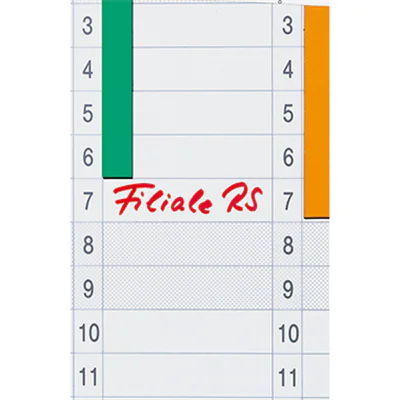 Franken Datumsstreifen DS703A 14x42cm 1-31 sk tr 12 St./Pack.