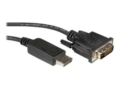 Roline - Videokabel - DisplayPort (M) bis DVI-D (M) - 1 m - Daumenschrauben - Schwarz